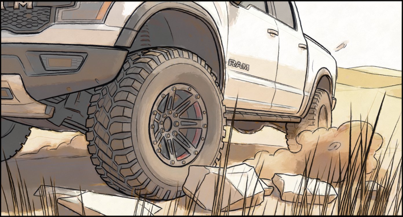Automotive - Stunt Driving - storyboard frame 2 by Dakota Warren